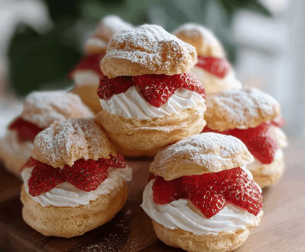 Strawberry Cream Puffs