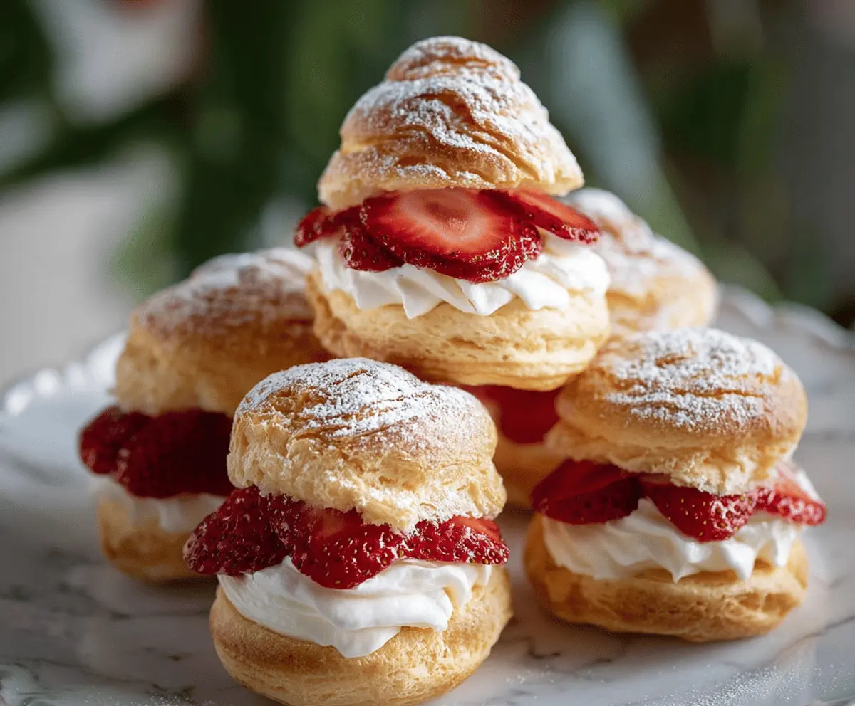 Delicious Strawberry Cream Puffs Recipe - Easy & Creamy Dessert