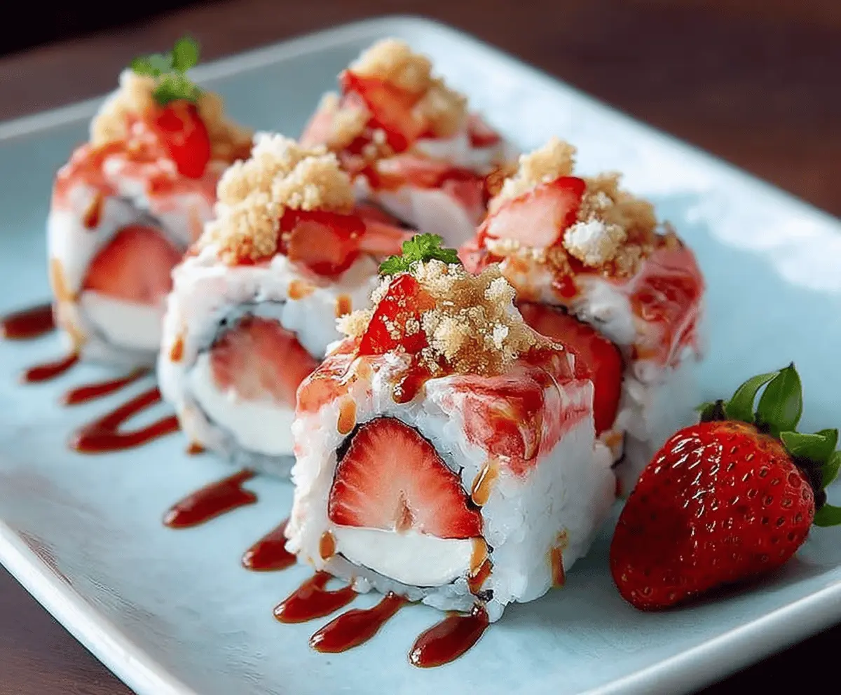 Easy and Delicious Strawberry Shortcake Sushi Rolls Recipe