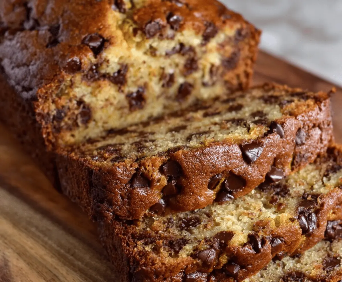 Super Moist Chocolate Chip Banana Bread Recipe