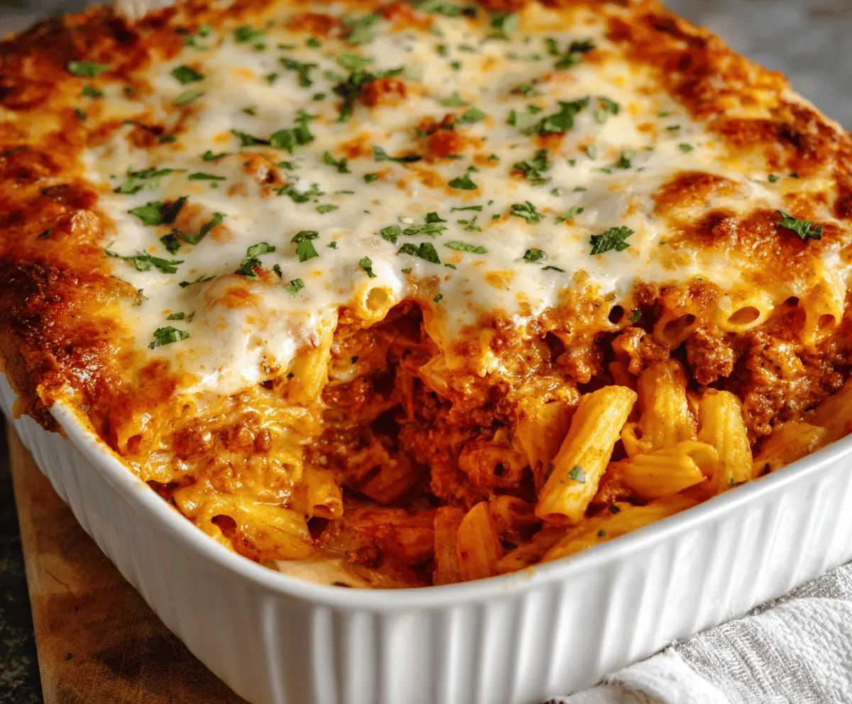 Ultimate Creamy Cheesy Baked Ziti Recipe – Hearty & Delicious Meal