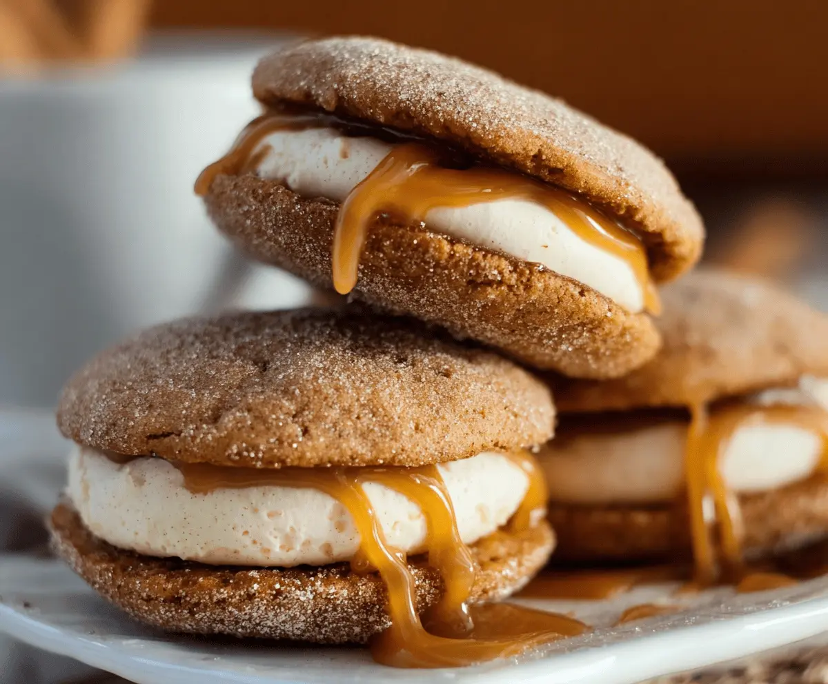 Delicious Apple Cider Whoopie Pie Cookies with Rich Caramel Filling