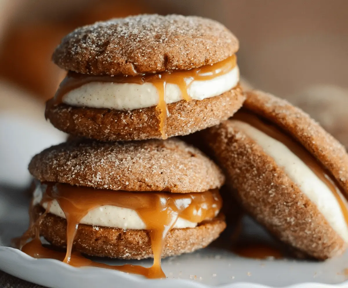 Apple Cider Whoopie Pies with Caramel