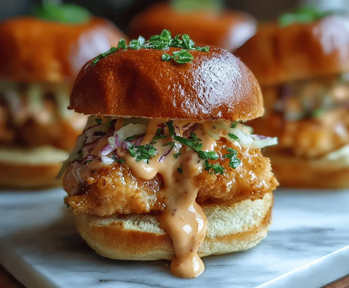 Easy Bang Bang Chicken Sliders