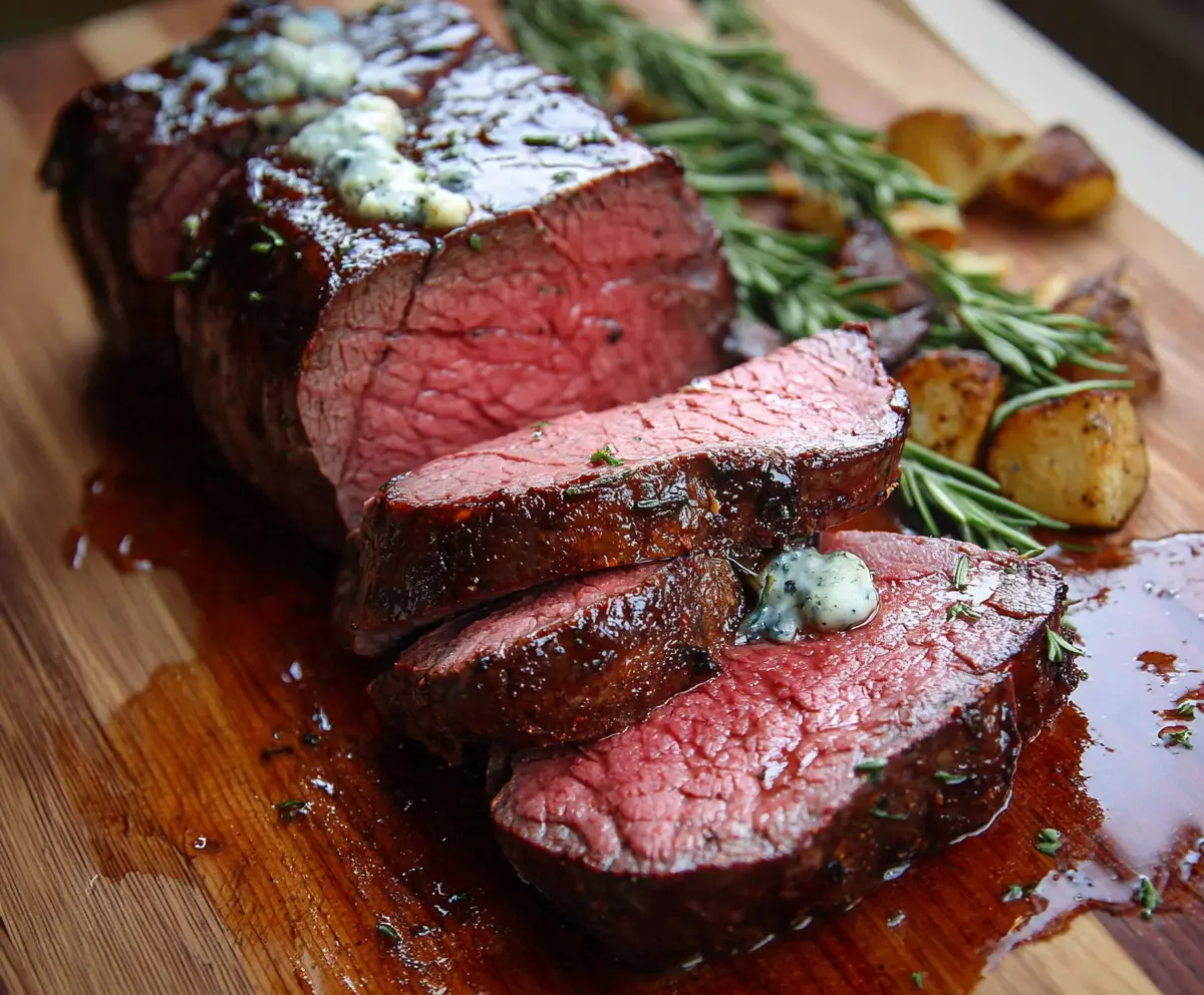 Juicy and tender beef tenderloin perfectly cooked for a gourmet meal