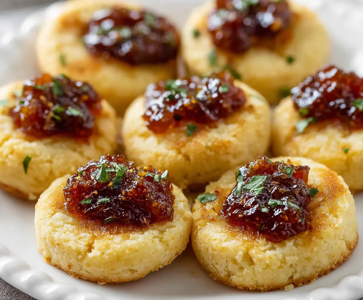 Cheesy Thumbprint Appetizers with Hot Pepper Jelly