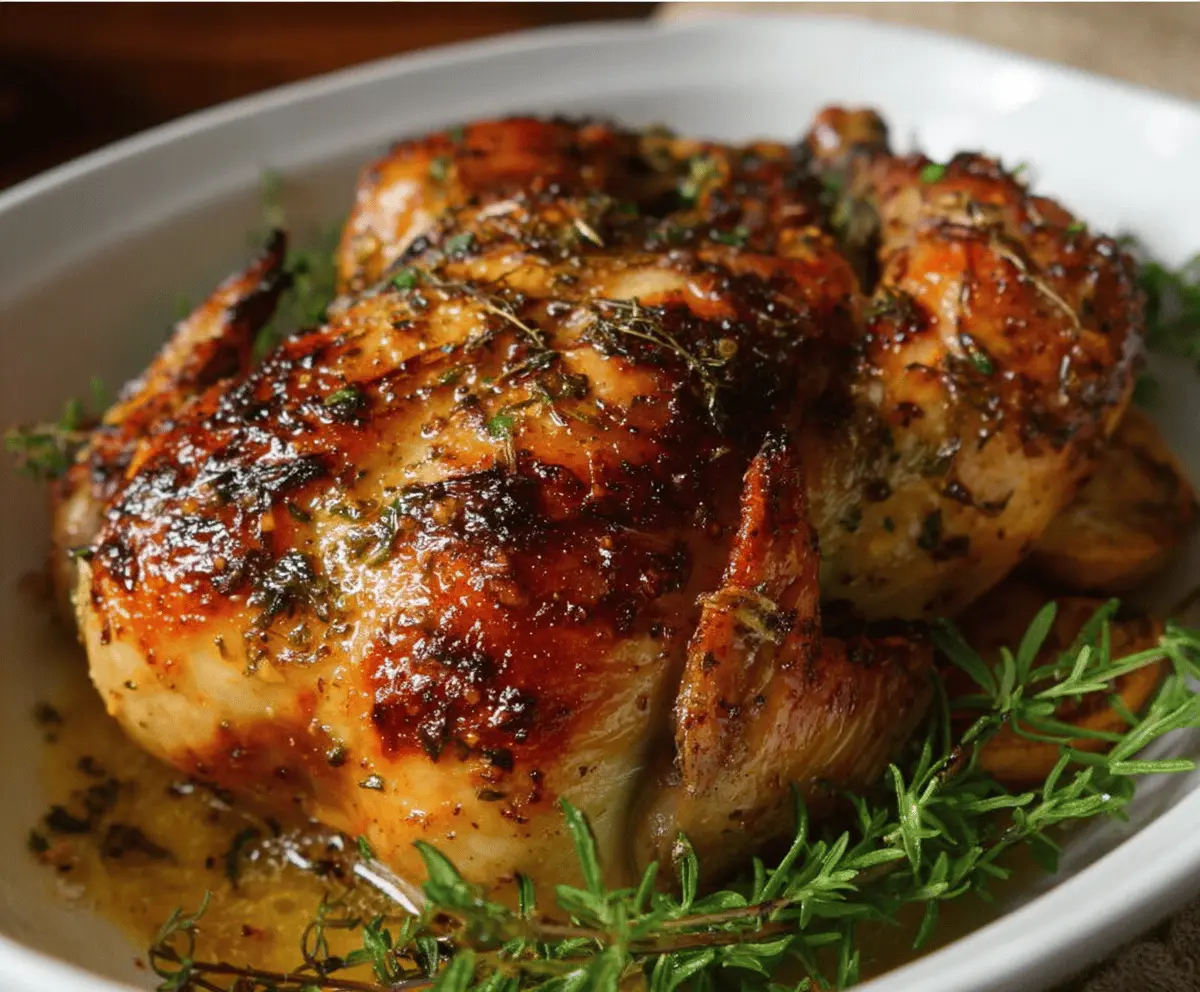 Easy Cider Maple Roasted Cornish Hen
