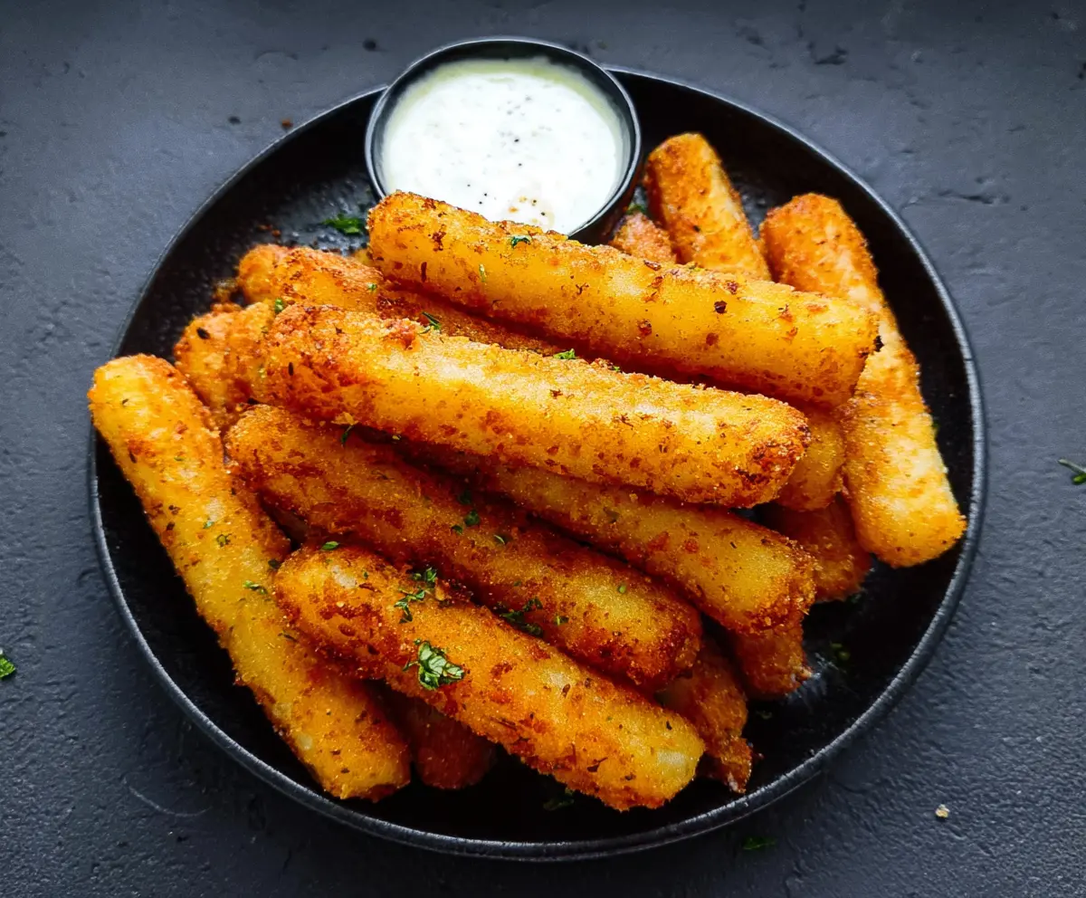 Crispy Hungarian Potato Cheese Sticks Snack