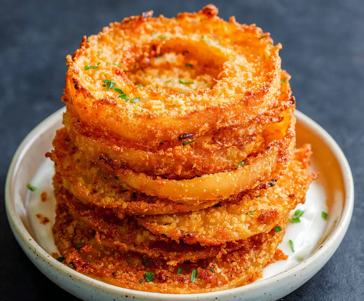 Crispy Parmesan Onion Ring Chips