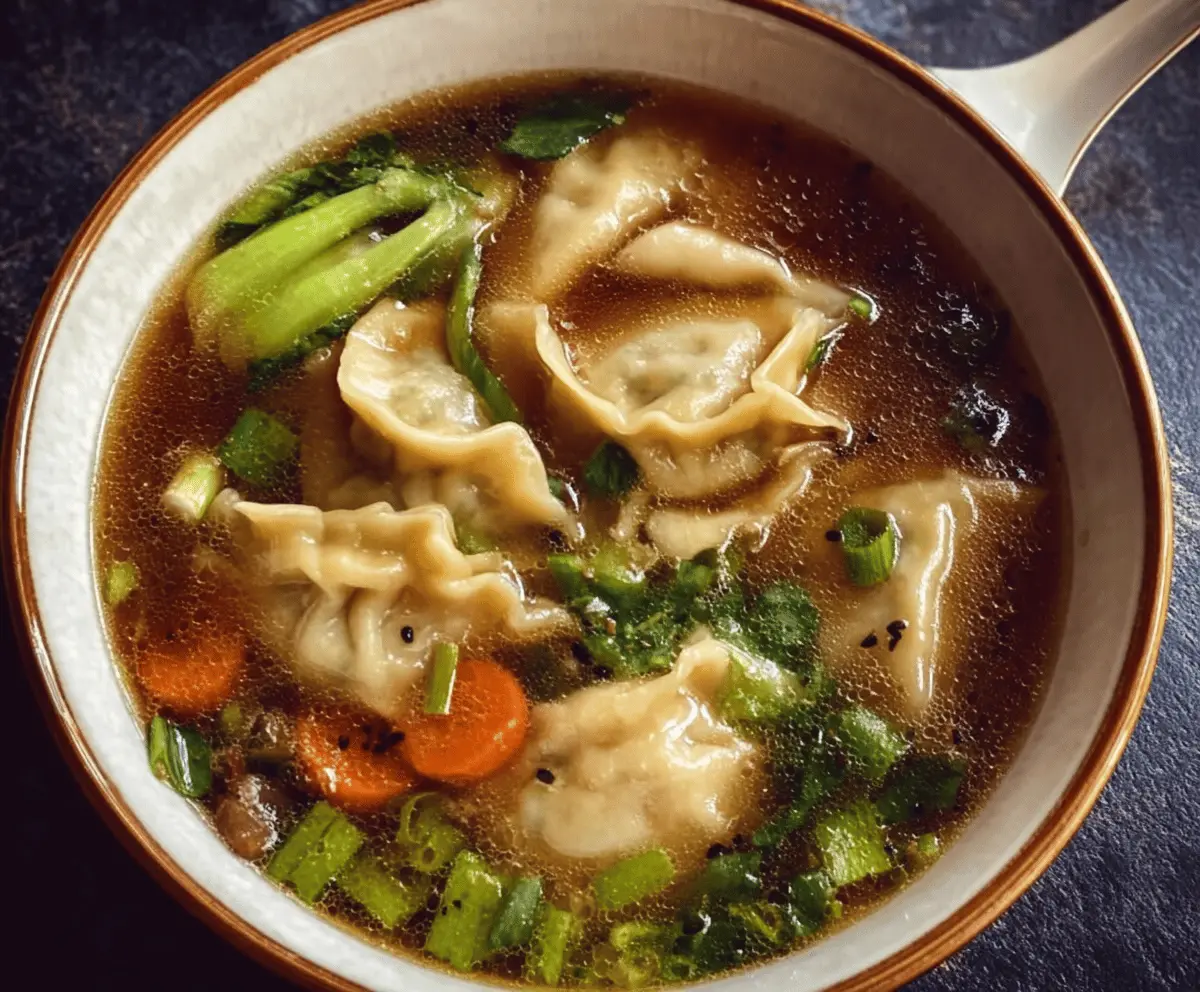 Easy Comforting Potsticker Soup