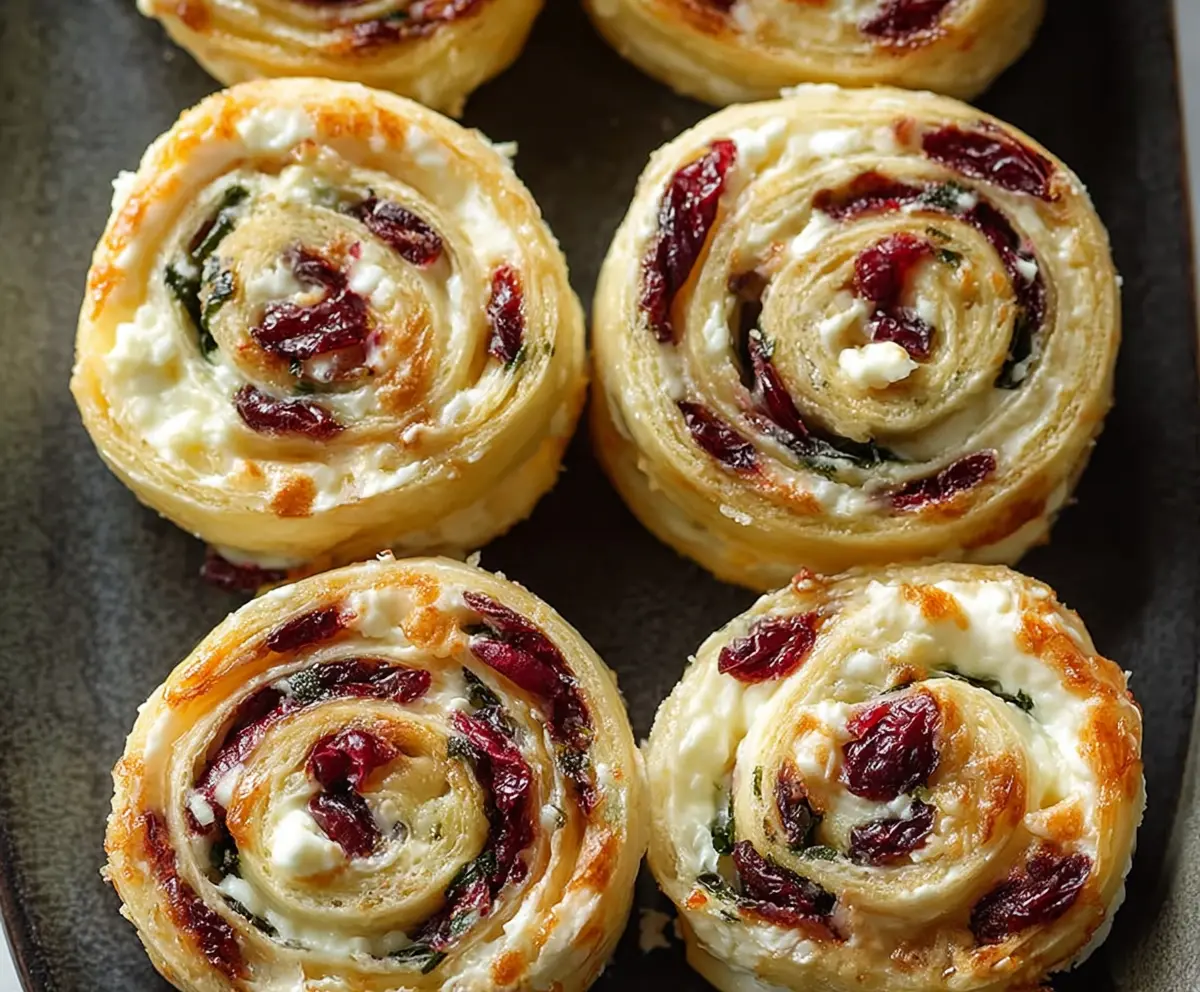 Easy Cranberry Cream Cheese Pinwheels