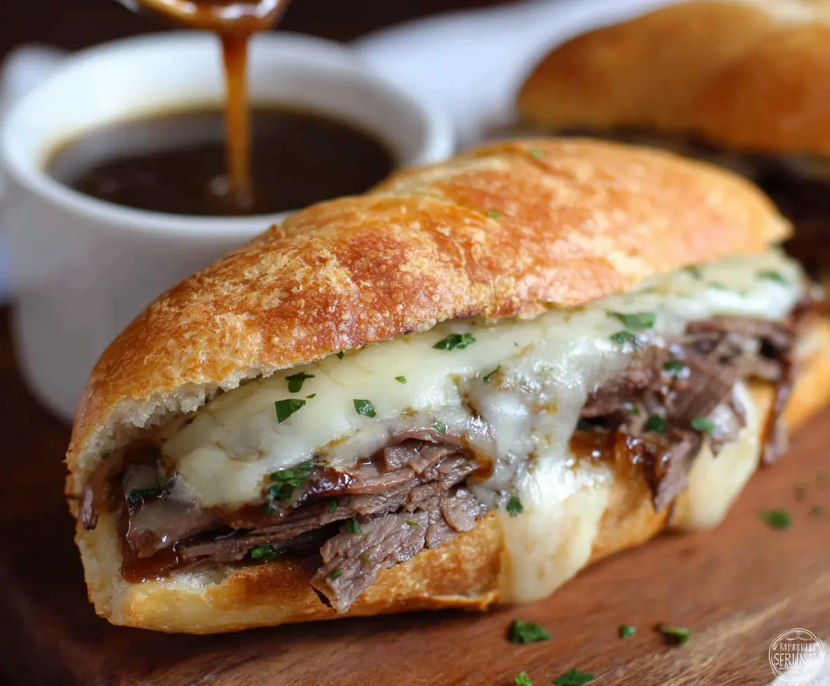 Easy French Dip Sandwich Melt