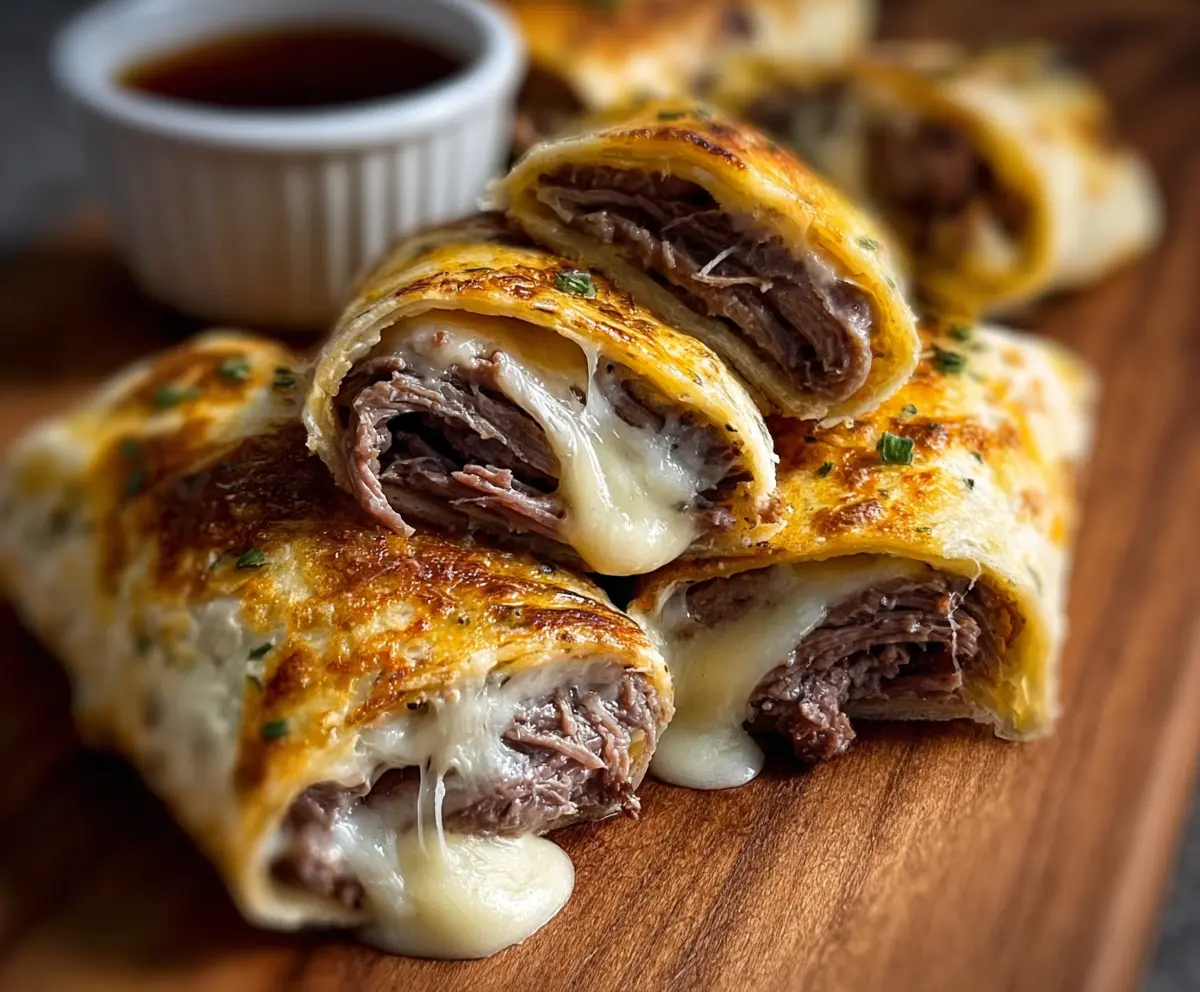 Easy French Dip Roll Ups