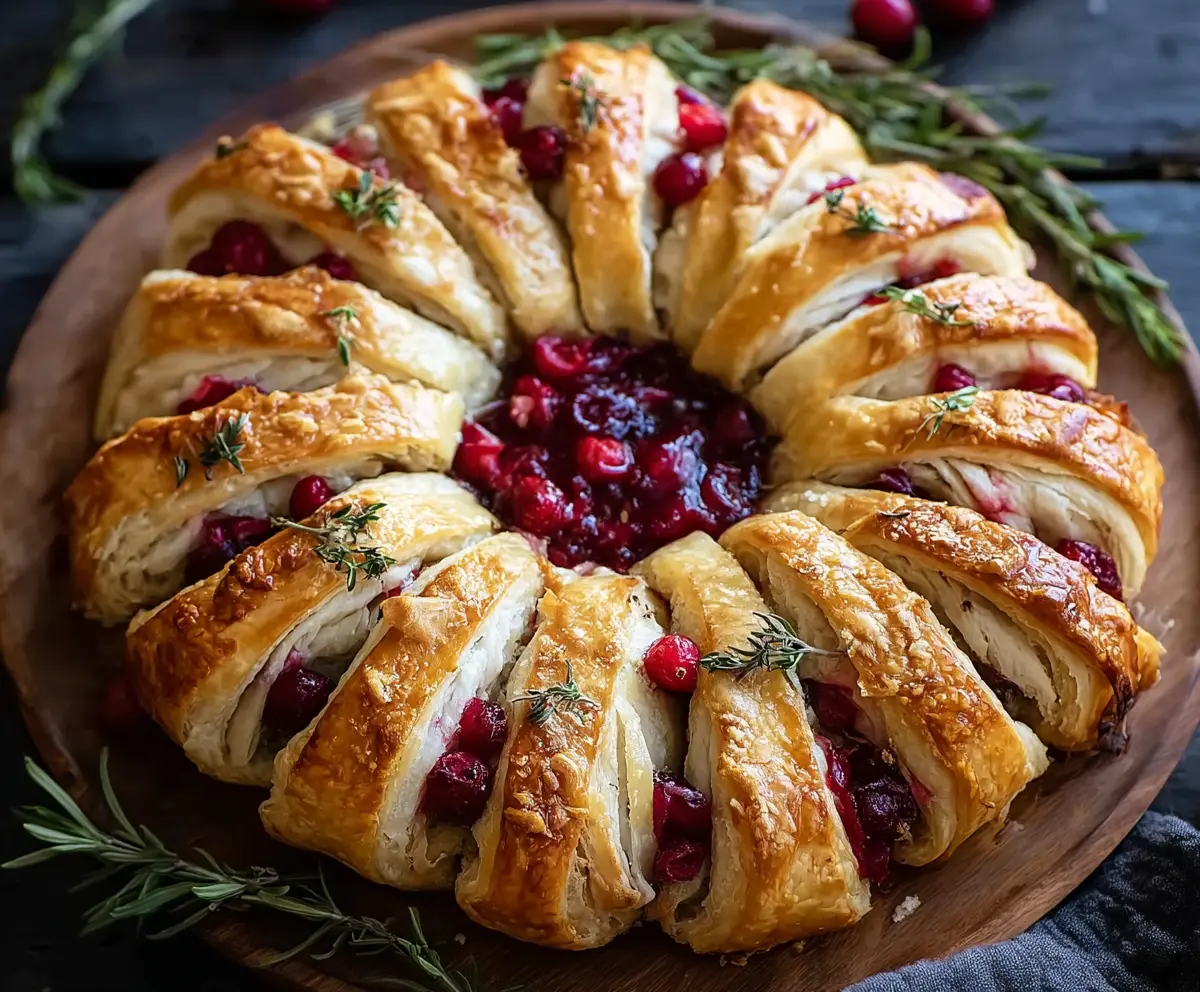 Easy Turkey Cranberry Crescent Ring