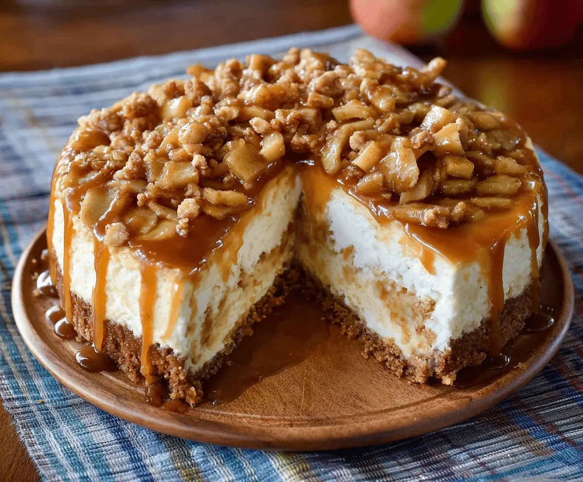 Salted Caramel Apple Pie Cheesecake