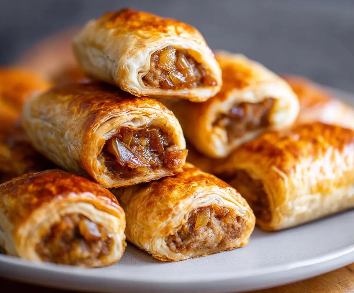 Savory French Onion Sausage Rolls