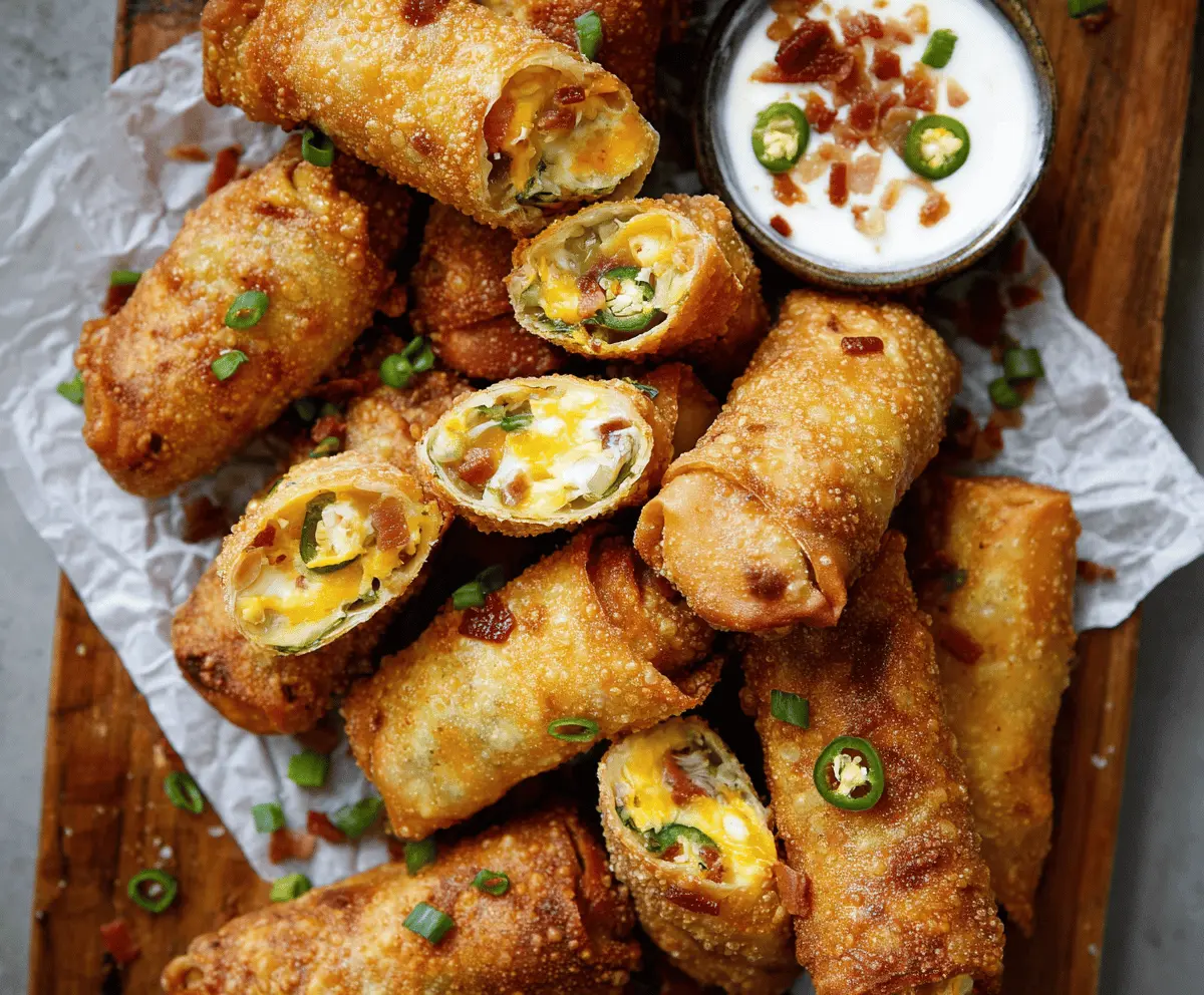 Crispy Mini Jalapeno Popper Egg Rolls