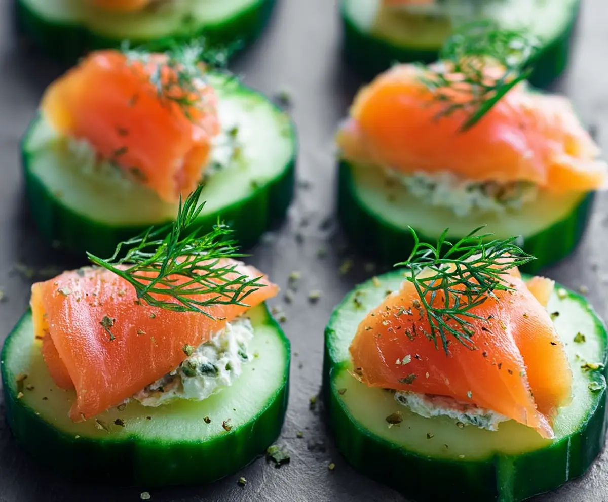 Easy Cucumber Bites with Smoked Salmon