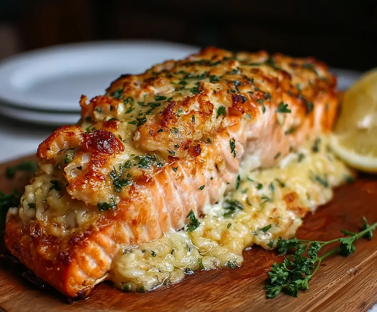Easy Stuffed Salmon with Crab & Shrimp