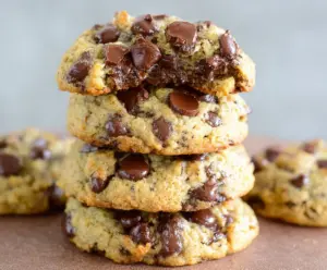 Delicious homemade healthy chocolate chip cookies on a cooling rack, perfect for guilt-free snacking.