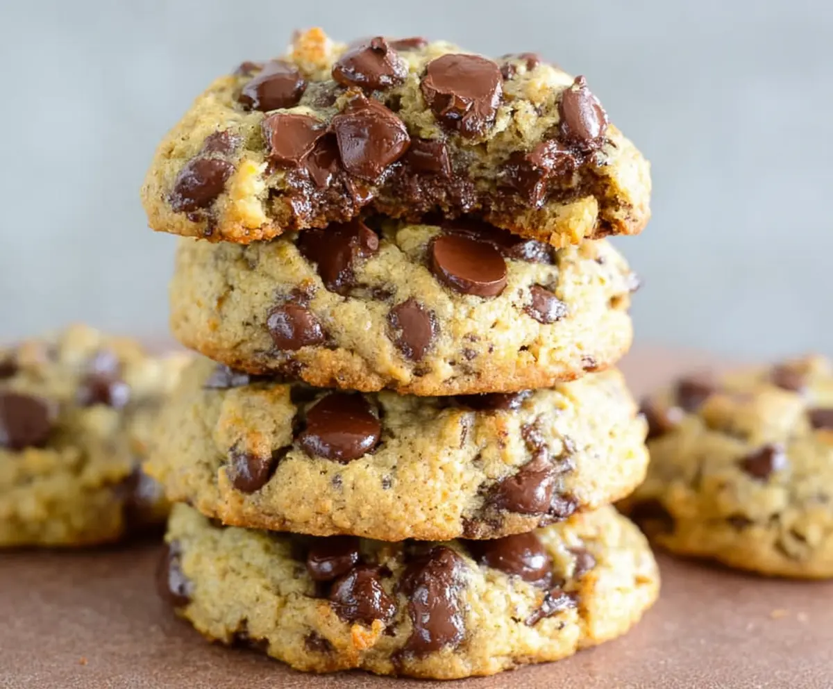 Delicious homemade healthy chocolate chip cookies on a cooling rack, perfect for guilt-free snacking.