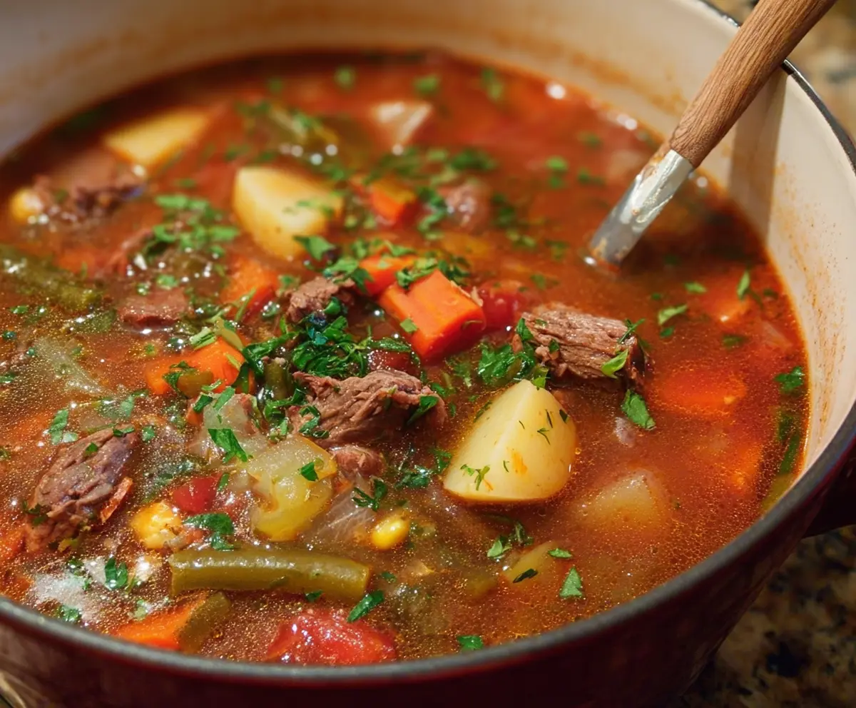 Hearty Veggie Beef Soup Recipe