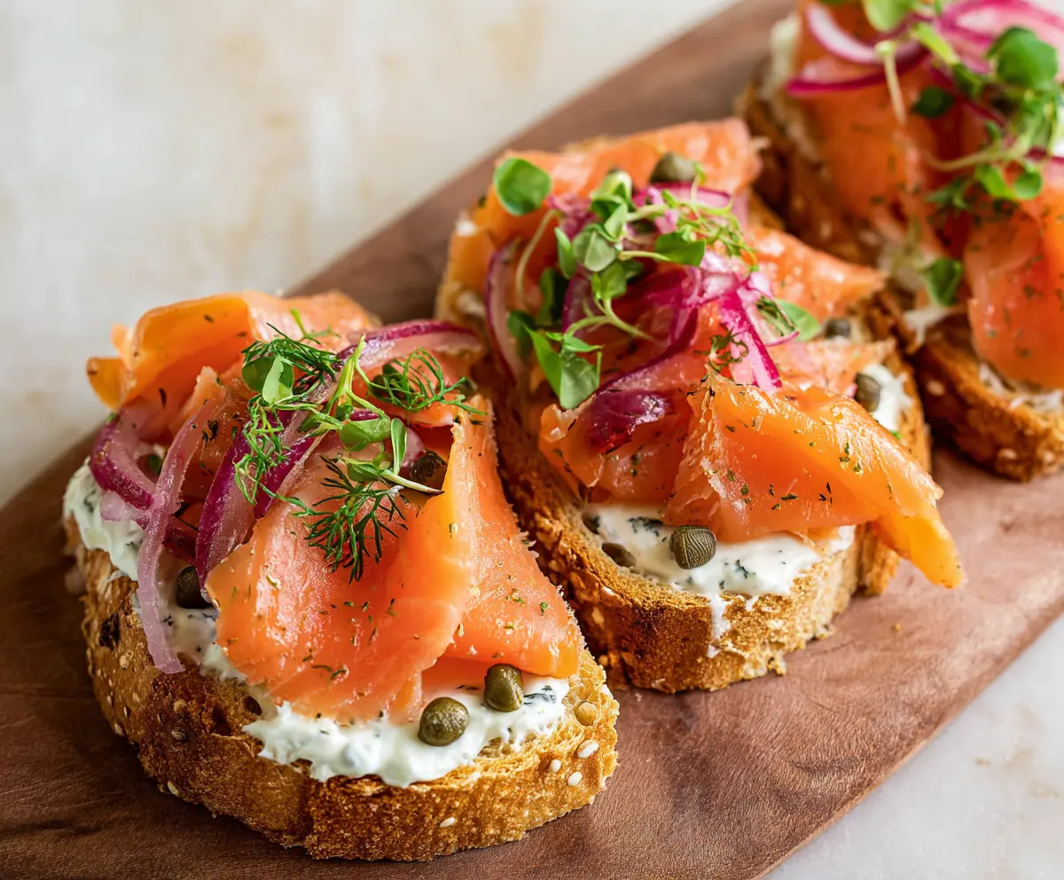 Easy Smoked Salmon Bruschetta Recipe