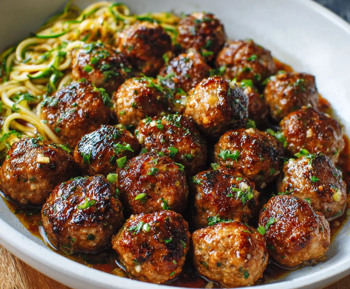 Keto Garlic Butter Meatballs