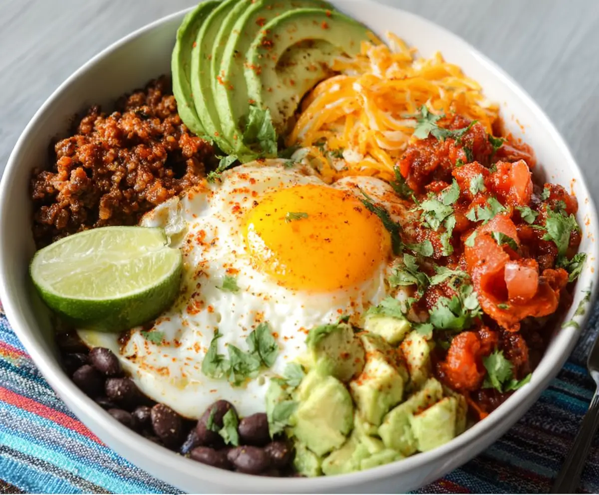 Easy Low Carb Breakfast Burrito Bowl