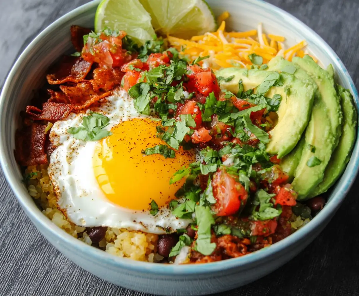 Easy Low Carb Breakfast Burrito Bowl