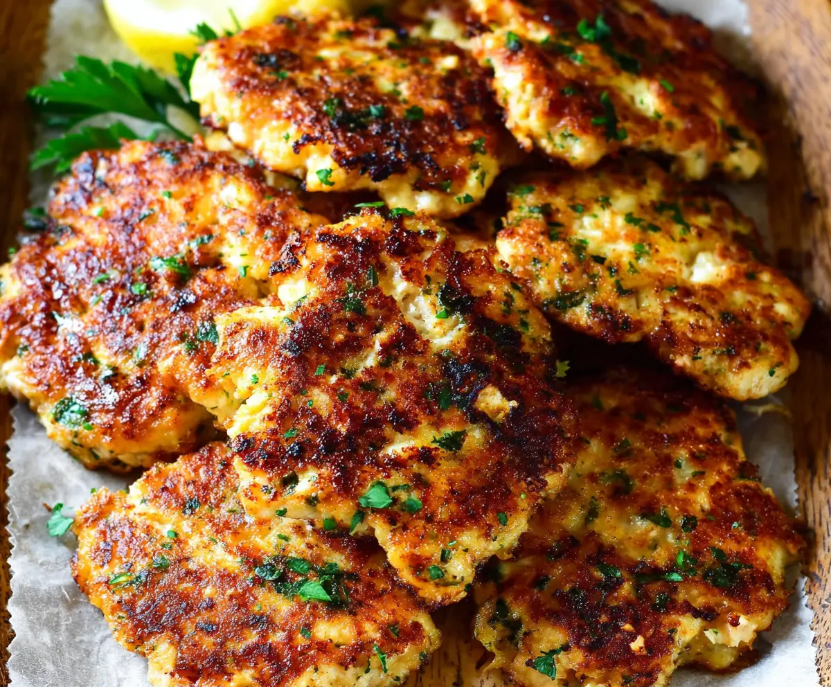 Easy Low Carb Cheesy Chicken Fritters