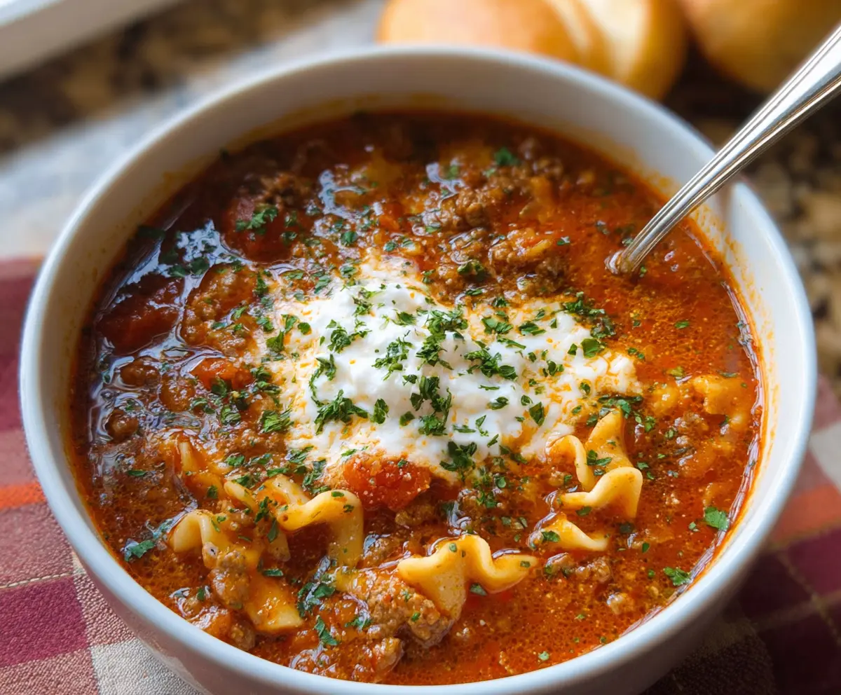 Quick & Easy Lasagna Soup Recipe