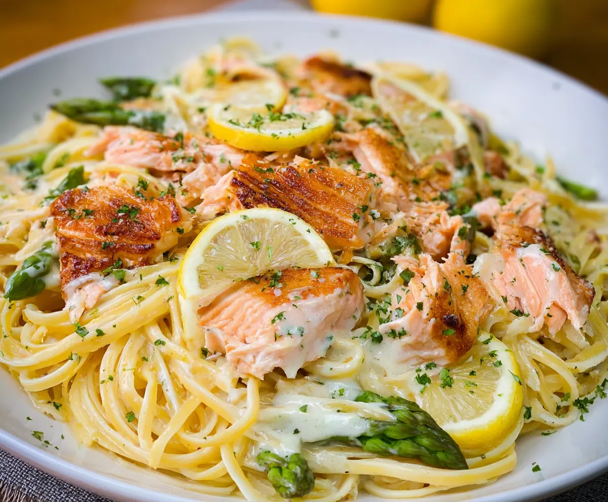 Creamy Salmon Pasta with Lemon Sauce