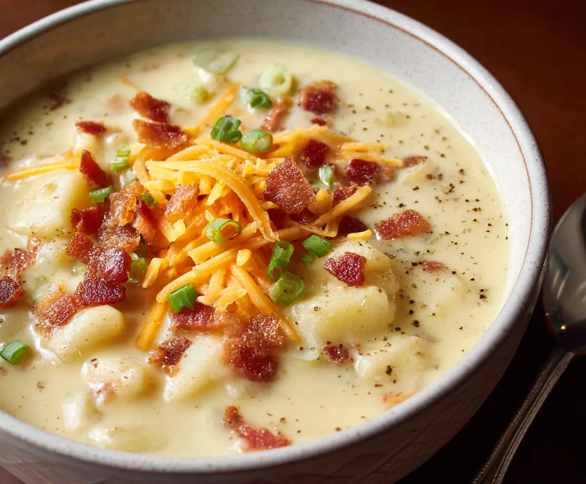Easy Slow Cooker Potato Soup Recipe