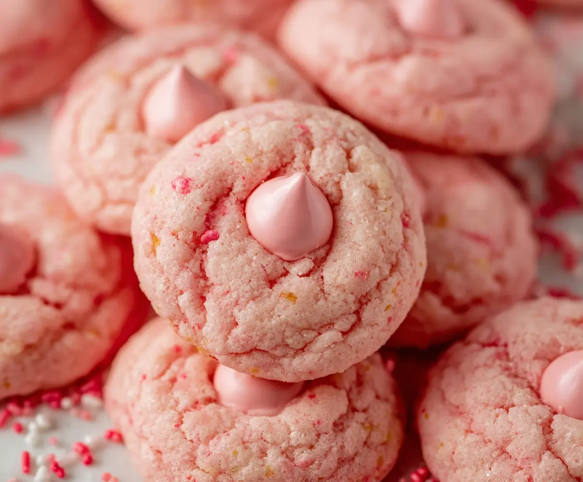 Strawberry Kiss Valentine Cookies