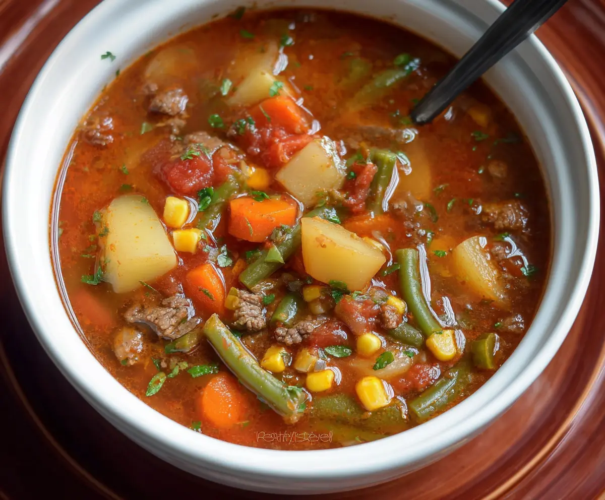 Easy Hearty Vegetable Beef Soup