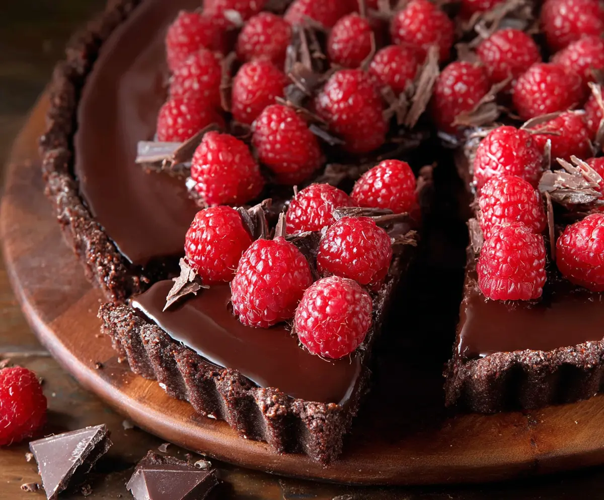 Delicious Chocolate Raspberry Tart