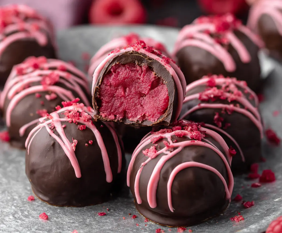 Chocolate Raspberry Truffles for Valentine's