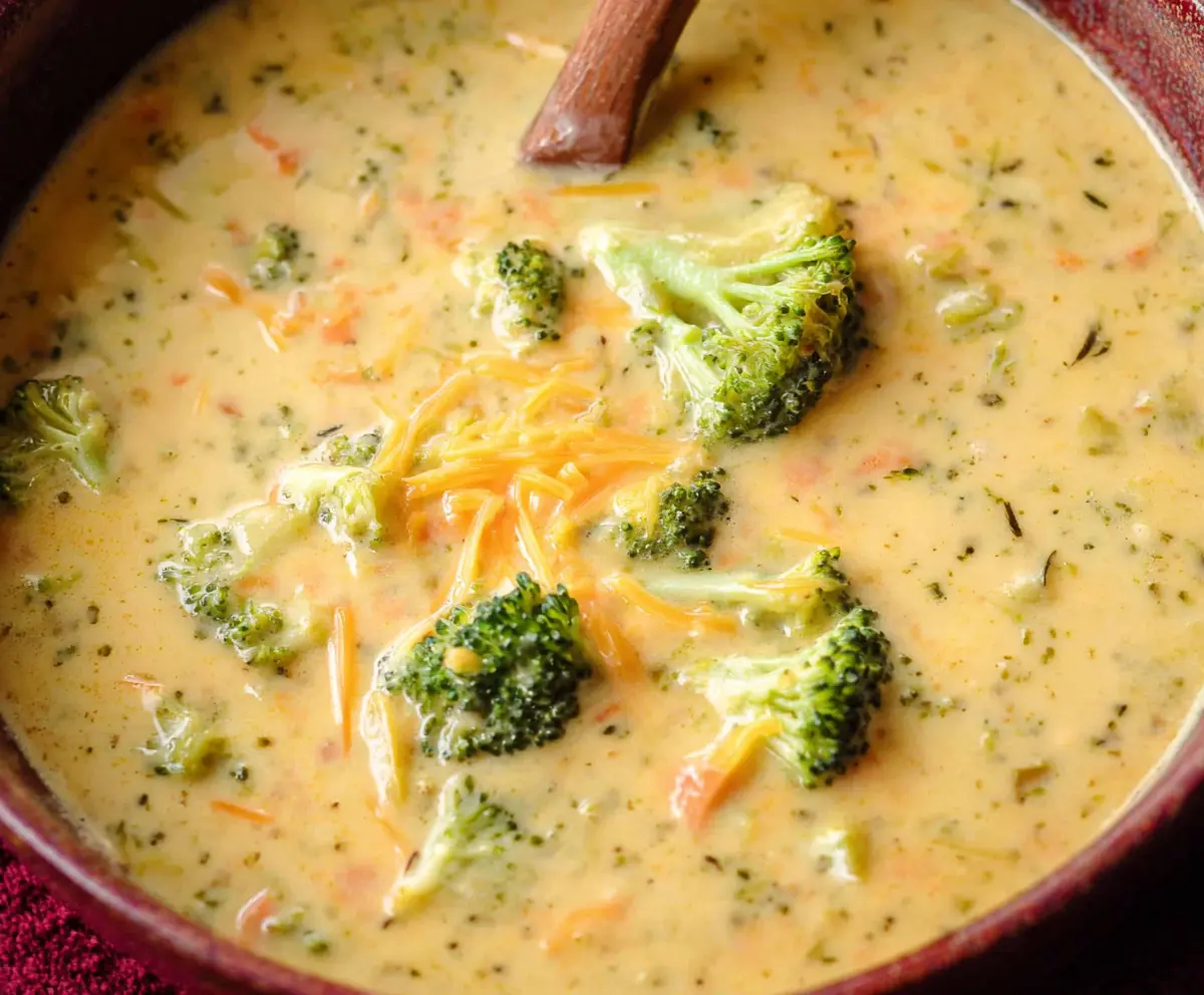 Easy Healthy Broccoli Cheddar Soup