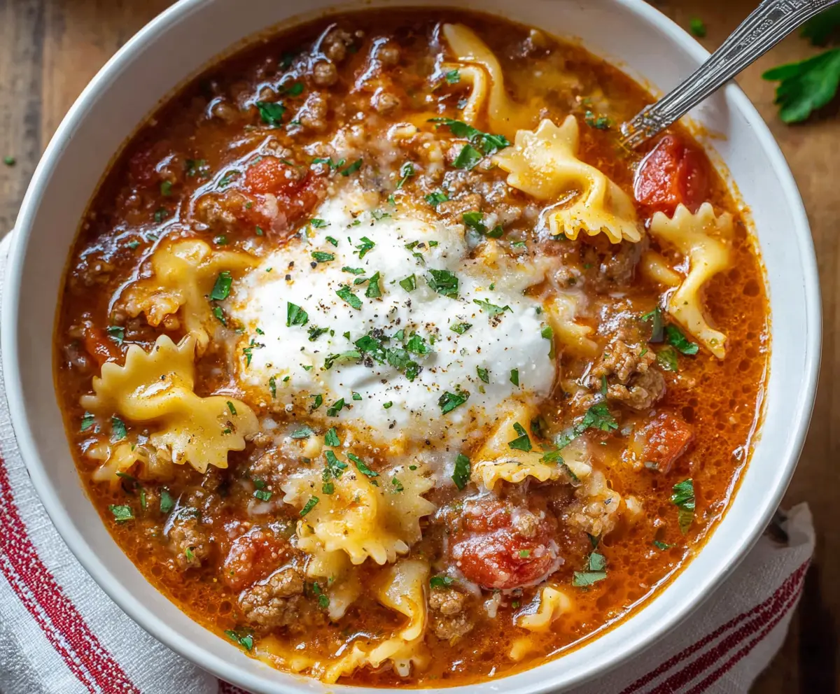 Easy Lasagna Soup Recipe