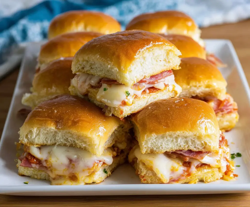 Pizza sliders hawaiian rolls