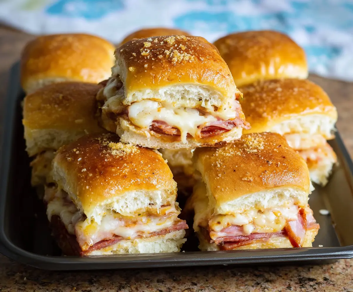 Easy Hawaiian Roll Pizza Sliders