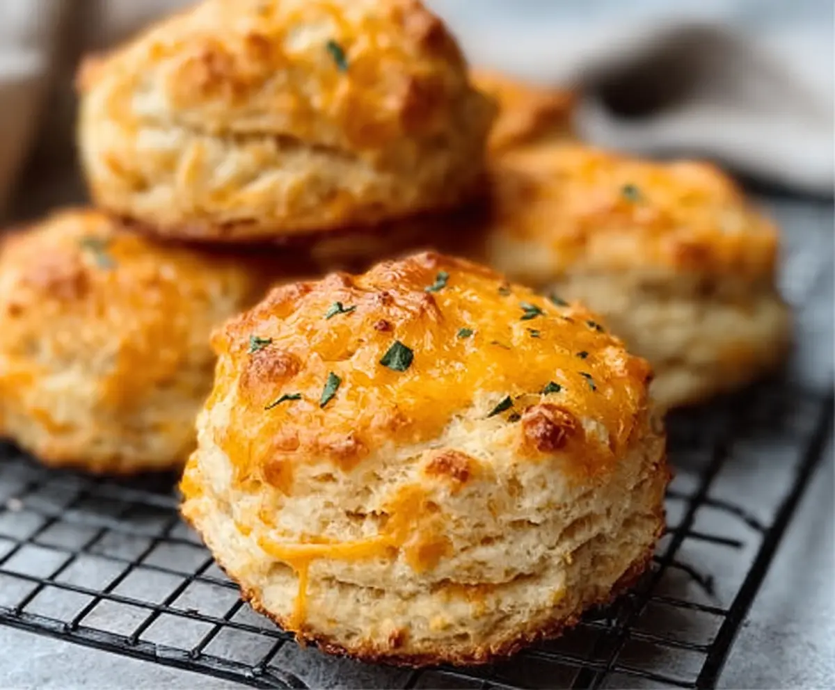 Easy Sourdough Cheddar Biscuits