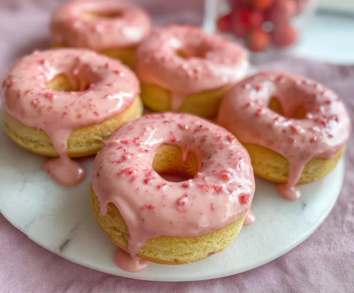 Sweet Strawberry Valentine's Donuts