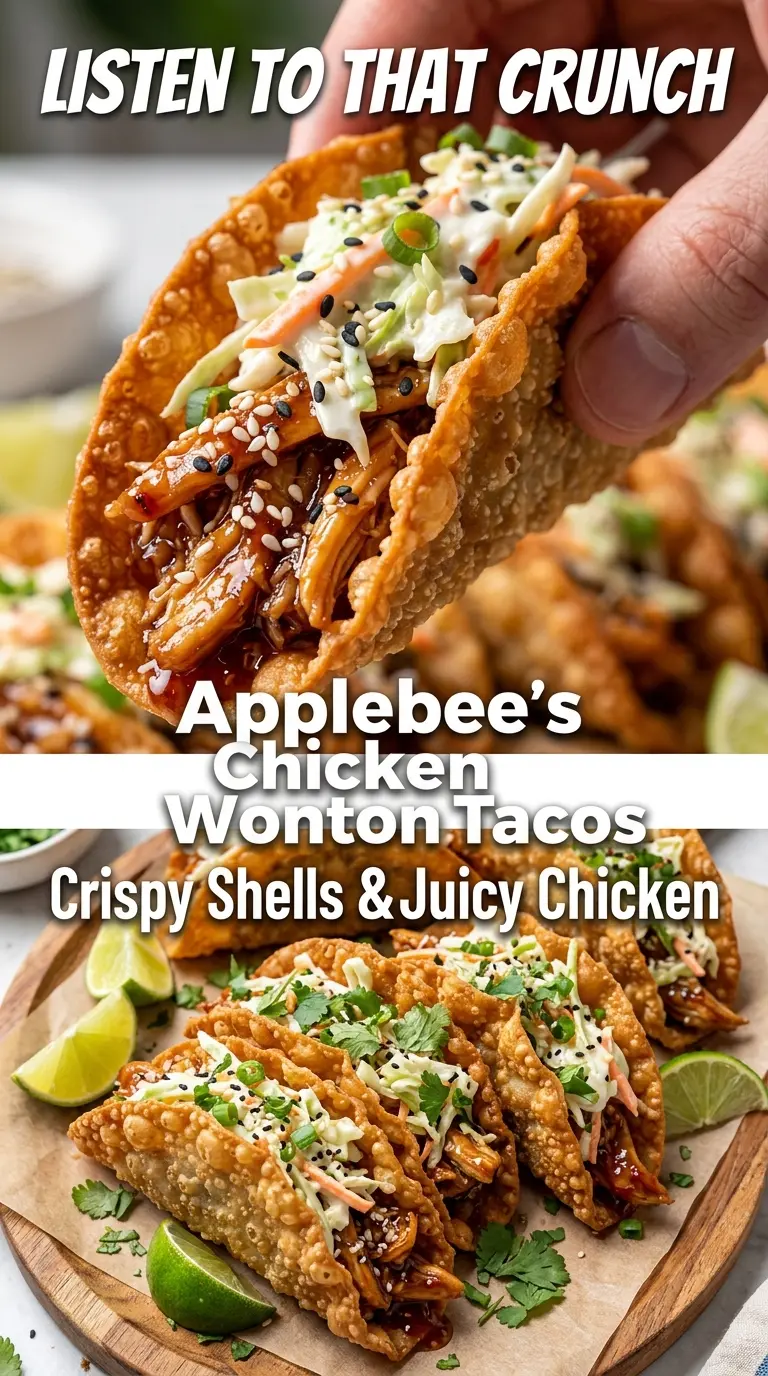 Applebee's Chicken Wonton Tacos crispy chicken slaw
