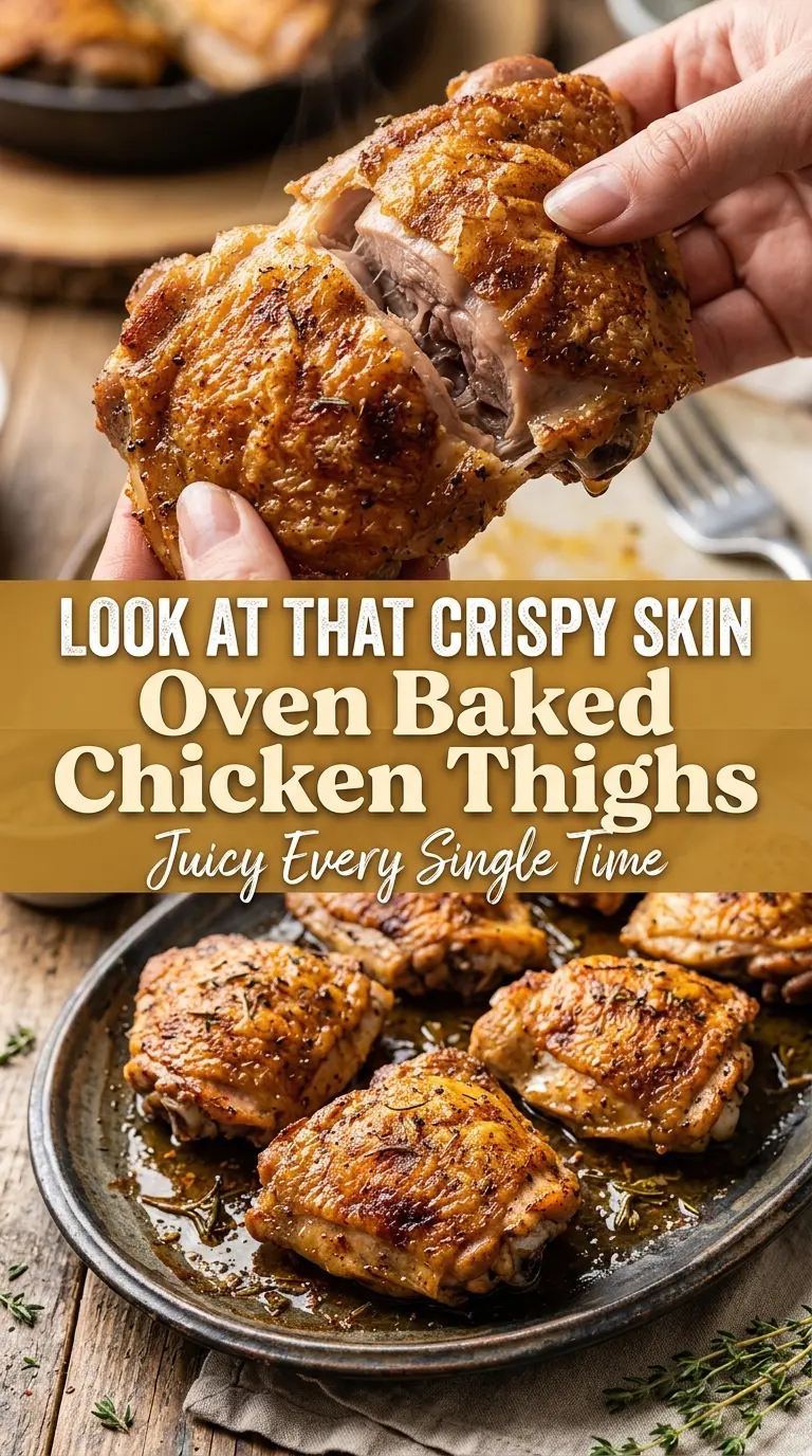 Oven Baked Chicken Thighs crispy juicy seasoned