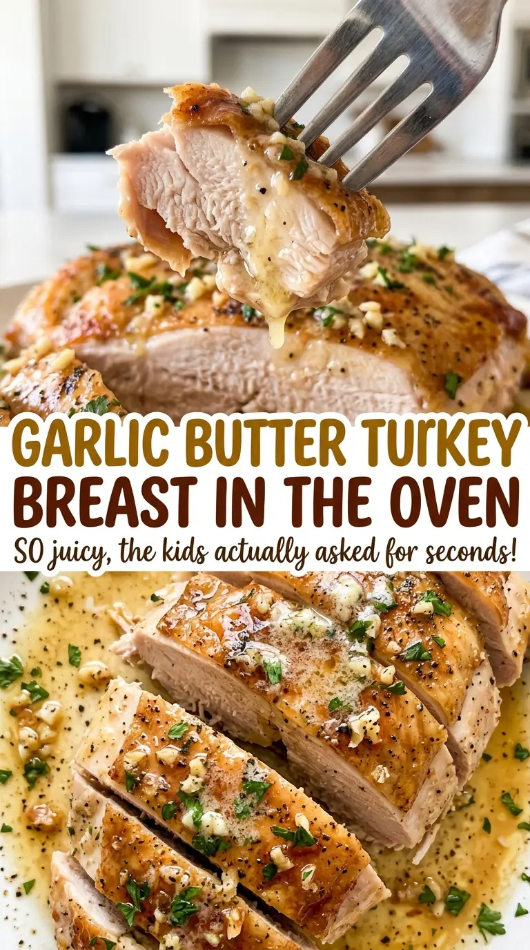 Garlic Butter Turkey Breast with savory rosemary thyme